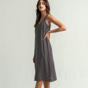 Brixton night fever black and white polka dot dress size M